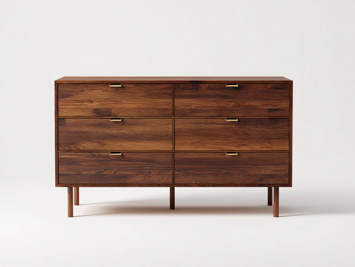 Commode - Bois - 180 x 45 x 85 cm - Marron - Style moderne