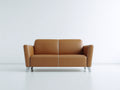 Canapé 2 places - Cuir synthétique - 180 x 85 x 82 cm - Marron - Style moderne