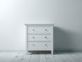 Commode - Bois - 80 x 40 x 85 cm - Blanc - Style classique