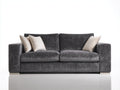 Canapé 2 places - Tissu - 220 x 95 x 82 cm - Gris - Style contemporain