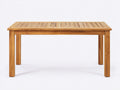 Table de jardin - bois - 165 x 85 x 75 cm - bois naturel - style classique avec plateau à lattes