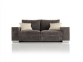 Canapé 2 places - Tissu - 220 x 95 x 82 cm - Gris - Style contemporain