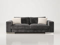 Canapé 2 places - Tissu - 230 x 95 x 82 cm - Gris - Style contemporain