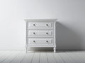 Commode - Bois - 85 x 42 x 95 cm - Blanc - Style classique