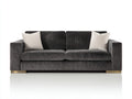 Canapé 2 places - Tissu - 230 x 95 x 82 cm - Gris - Style contemporain