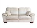 Canapé 2 places - Cuir synthétique - 200 x 95 x 85 cm - Blanc - Style classique